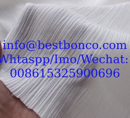 100% cotton crepe wrinkle fabric plain dyed high quality