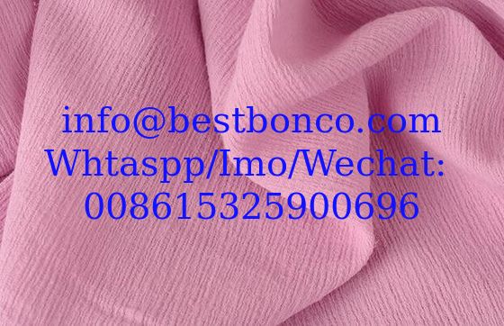 100% cotton crepe wrinkle fabric plain dyed high quality