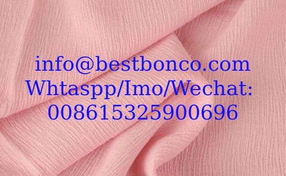 100% cotton crepe wrinkle fabric plain dyed high quality
