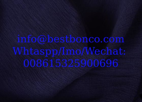 100% cotton crepe wrinkle fabric plain dyed high quality