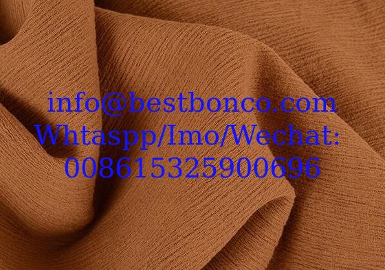 100% cotton crepe wrinkle fabric plain dyed high quality