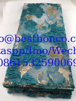 African lace fabric High Quality Embroidered Brocade Lace french Tulle Lace Fabric for nigeria party dress