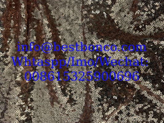 Seqiun embroidery full width 3mm bright sequin dress fashion fabric