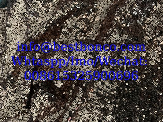 Seqiun embroidery full width 3mm bright sequin dress fashion fabric