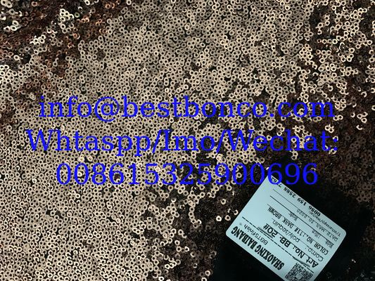Seqiun embroidery full width 3mm bright sequin dress fashion fabric