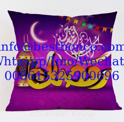 2020 Muslim Halal Ramadan Eid Mubarak Home Decoration Supplies Pillow Sleeve Custom without Pillow