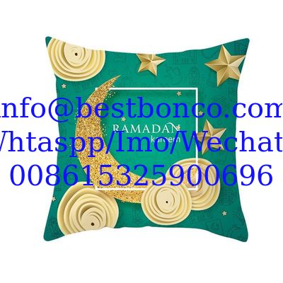 2020 Muslim Halal Ramadan Eid Mubarak Home Decoration Supplies Pillow Sleeve Custom without Pillow