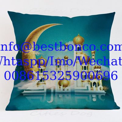 2020 Muslim Halal Ramadan Eid Mubarak Home Decoration Supplies Pillow Sleeve Custom without Pillow