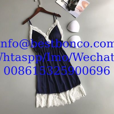 European and American sexy five-piece pajamas female summer sleeves bride morning robe plus size home service nightgown