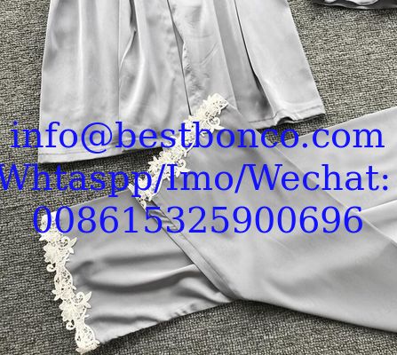 European and American sexy five-piece pajamas female summer sleeves bride morning robe plus size home service nightgown