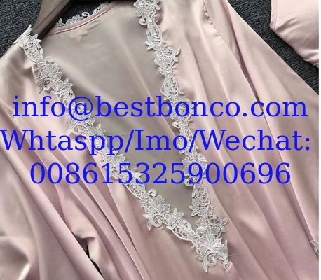 European and American sexy five-piece pajamas female summer sleeves bride morning robe plus size home service nightgown