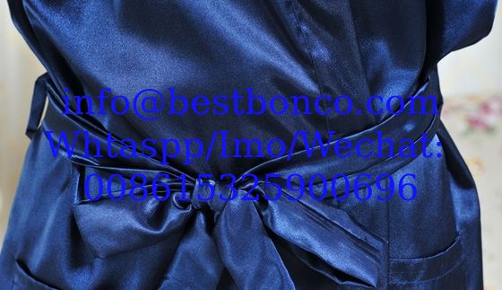 Twisted satin nightgown emulation silk ladies nightgown summer solid color silk long bathrobe Japanese kimono cardigan r