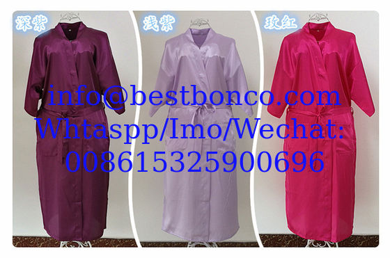 Twisted satin nightgown emulation silk ladies nightgown summer solid color silk long bathrobe Japanese kimono cardigan r