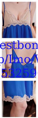 Factory direct cross-border creative long pajamas comfortable sexy noble stitching strap chiffon nightdress female summe