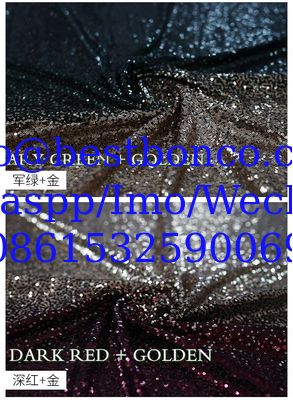 Spot 3mm banquet evening dress performance stage clothing gradient two-color beads two-color stitching sequin embroidery