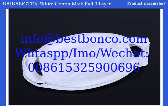 Three-layer cotton masks white black cotton masks Three-layer protective dust-proof and smog-proof men and women cotton
