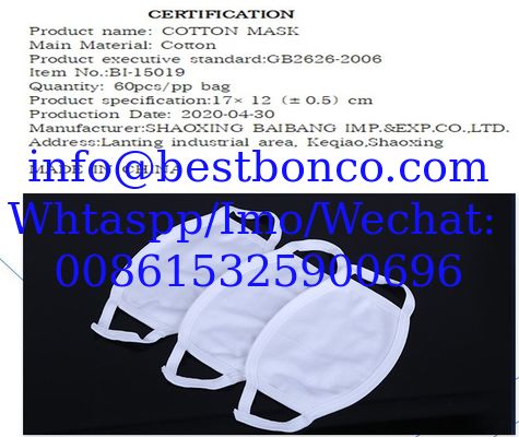 Three-layer cotton masks white black cotton masks Three-layer protective dust-proof and smog-proof men and women cotton