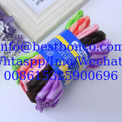 European-style daily necessities export ultra-fine cellulose-colored striped rags, absorbent, non-stick oil, thick, easy