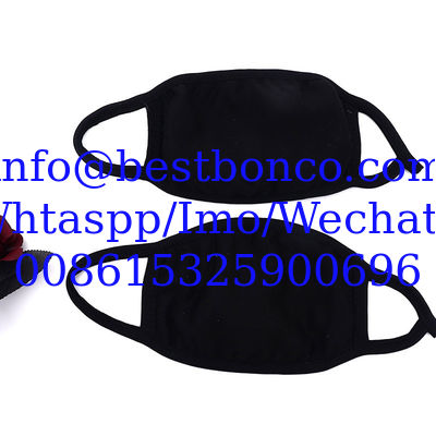 High quality cotton mask pure black