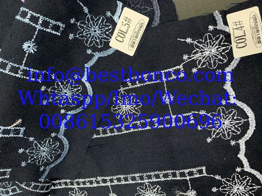 Linen embroidery fashion fabric