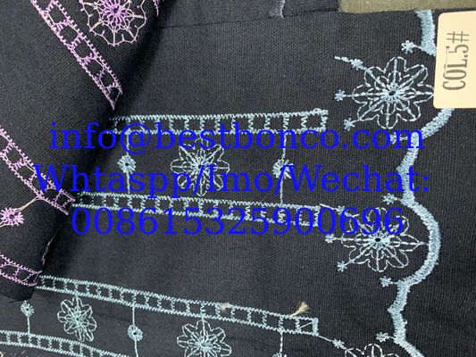 Linen embroidery fashion fabric
