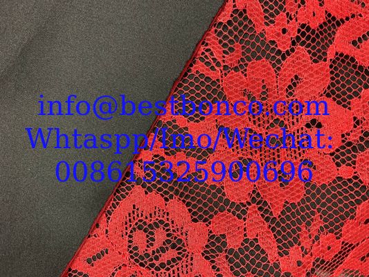 Spandex knitting lace scuba fabric