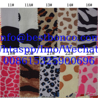 100% polyester and velboa fabricWidth: 60 inchesUsed for toy, shoes and bagsWeight: 200 to 300gsm