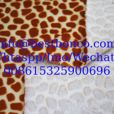 100% polyester and velboa fabricWidth: 60 inchesUsed for toy, shoes and bagsWeight: 200 to 300gsm