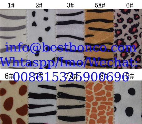 100% polyester and velboa fabricWidth: 60 inchesUsed for toy, shoes and bagsWeight: 200 to 300gsm