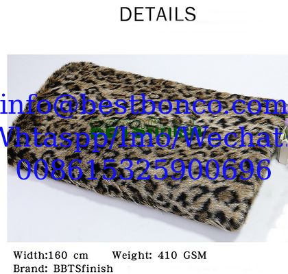 100% polyester and velboa fabricWidth: 60 inchesUsed for toy, shoes and bagsWeight: 200 to 300gsm
