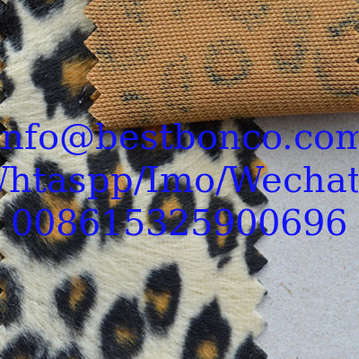 Tricot Velboa print flocking fabric zebra print plush flock fabric wholesale best quality