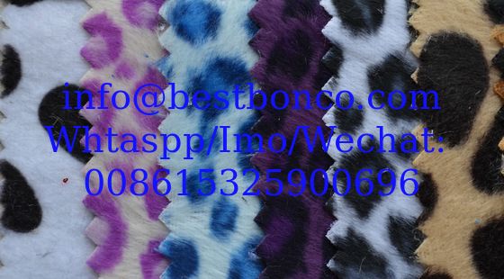 Tricot Velboa print flocking fabric zebra print plush flock fabric wholesale best quality