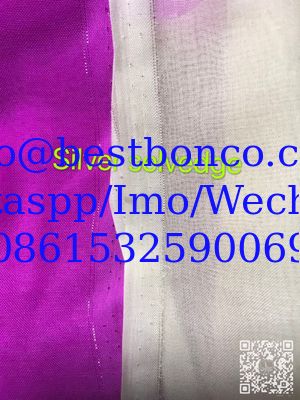 Silver selvedge spun polyster voile super twisted full voile BBTSfinish®