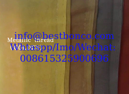 Metallic thread selvedge 100% spun polyester high twisted full voile factory direct sale cheap price high quality