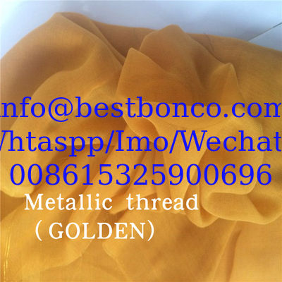 Metallic thread selvedge 100% spun polyester high twisted full voile factory direct sale cheap price high quality