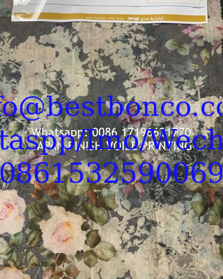 Gold Highest Level Japan Voile pinting Metellic ground quality صنع في اليابان