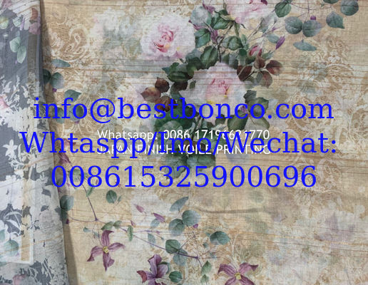 Gold Highest Level Japan Voile pinting Metellic ground quality صنع في اليابان