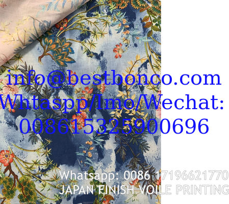 Gold Highest Level Japan Voile pinting Metellic ground quality صنع في اليابان