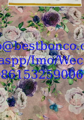 High density super twisted spun polyester voile printing fabric fashion design digital printing screen  صنع في اليابان