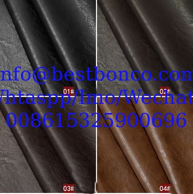 Crazy horse artificial pu leather fabric handmade diy sofa soft bag fabric car waterproof seat simulation cowhide
