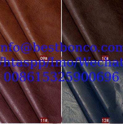 Crazy horse artificial pu leather fabric handmade diy sofa soft bag fabric car waterproof seat simulation cowhide