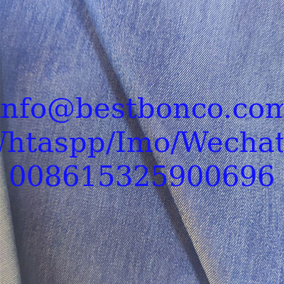 Spot supply imitation Tencel denim, non-stretch color denim, thin disposable denim fabric, garment material