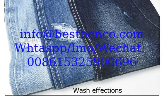 10OZcotton vertical bamboo non-stretch denim fabric 180cm autumn and winter models 10+10 men's jeans fabric manufacturer
