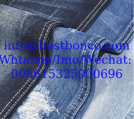 10OZcotton vertical bamboo non-stretch denim fabric 180cm autumn and winter models 10+10 men's jeans fabric manufacturer