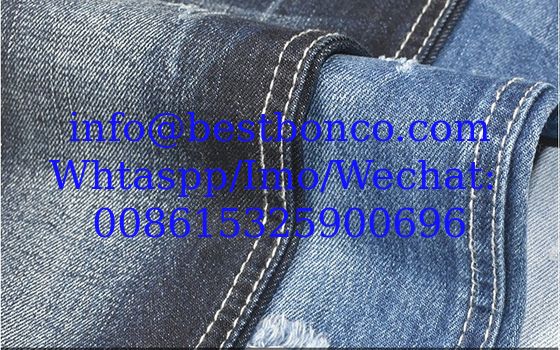 10OZcotton vertical bamboo non-stretch denim fabric 180cm autumn and winter models 10+10 men's jeans fabric manufacturer