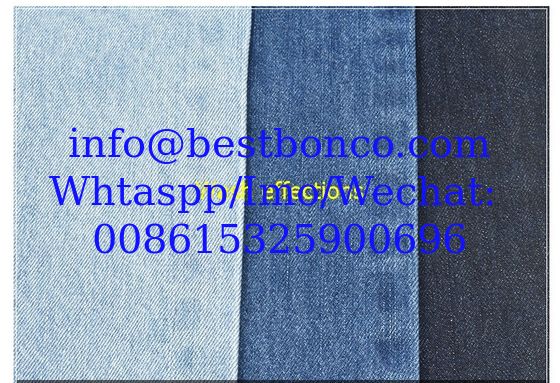 10OZcotton vertical bamboo non-stretch denim fabric 180cm autumn and winter models 10+10 men's jeans fabric manufacturer