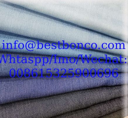 Factory direct non-washing color denim, spring and summer children's wear, women's non-stretch fabric, denim-like tencel