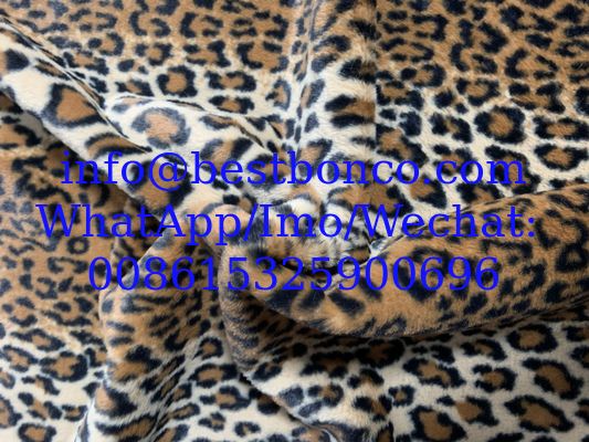 Velboa Printing fabric soft finish with high quality zebra design, snake design, any fashion design finest quality super