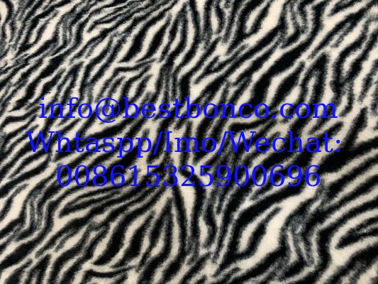 Velboa Printing fabric soft finish with high quality zebra design, snake design, any fashion design finest quality super