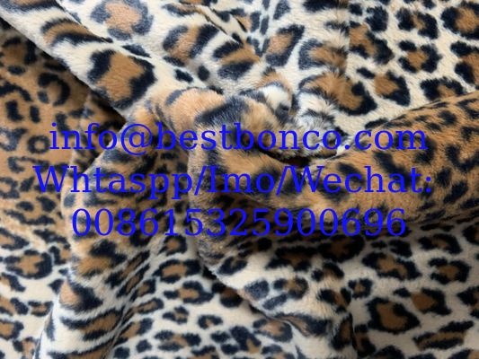 Velboa Printing fabric soft finish with high quality zebra design, snake design, any fashion design finest quality super